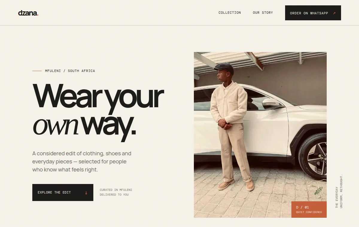 Dzana website preview
